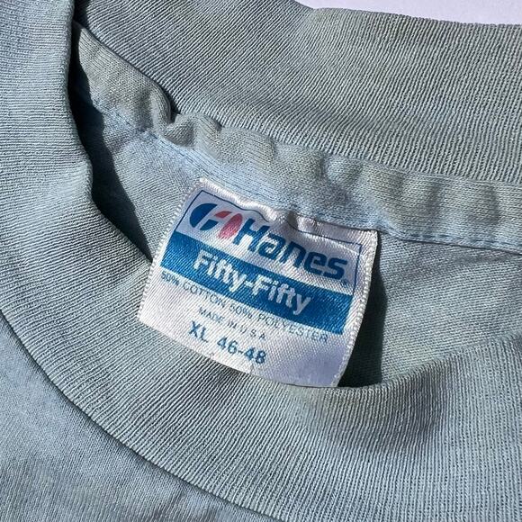 Vintage Cowboy Horse Amarillo Texas Grunge Obscure Country T Shirt Blue Hanes XL - Picture 3 of 12